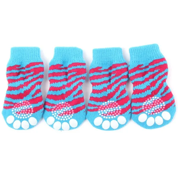 Носки для собак Обувь аксессуары Разноцветные носки нескользящая обувь кошек на