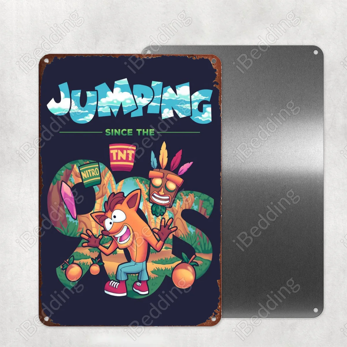 

90s Game Crash Bandicoot Metal Poster Sign Home Bar Decoration Iron Painting Personalized Pub Club Industrial Decor