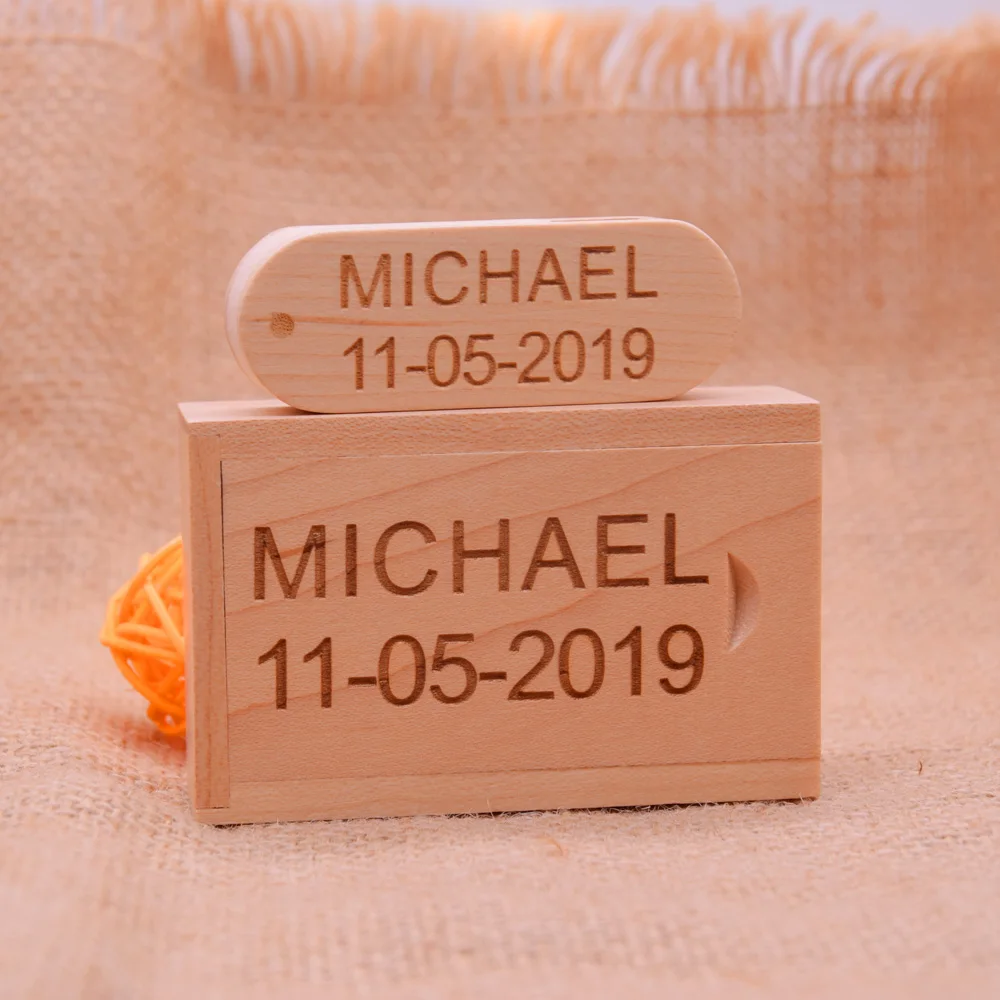 USB-флеш-накопитель деревянный с коробкой 3 0 8-128 ГБ | Компьютеры и офис