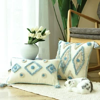 bohe style cotton cushion cover 30x50cm45x45cm tassel round moroccan style pillowcase lace home sofa decoration home decor