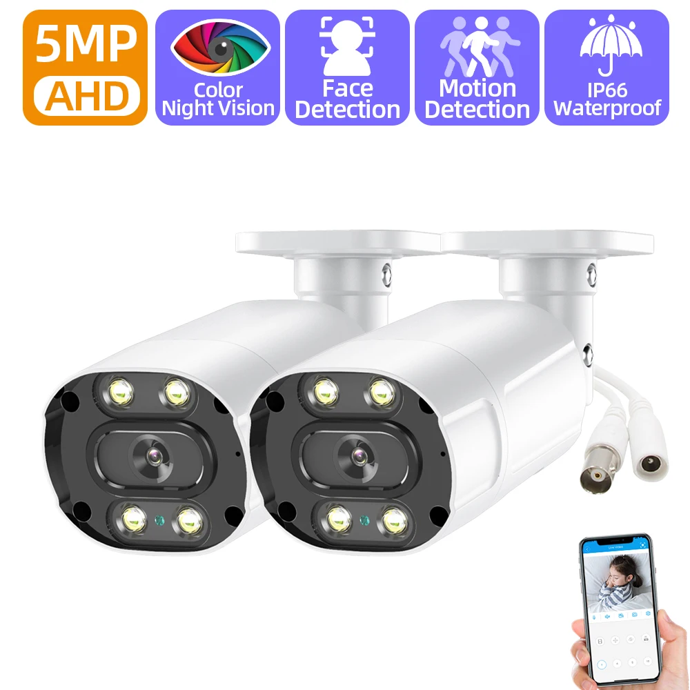 

CCTV Analog Security Camera 5MP Outside Motion Detection Color Night Vision AHD Video Surveillance Camera BNC H.265 XMEYE