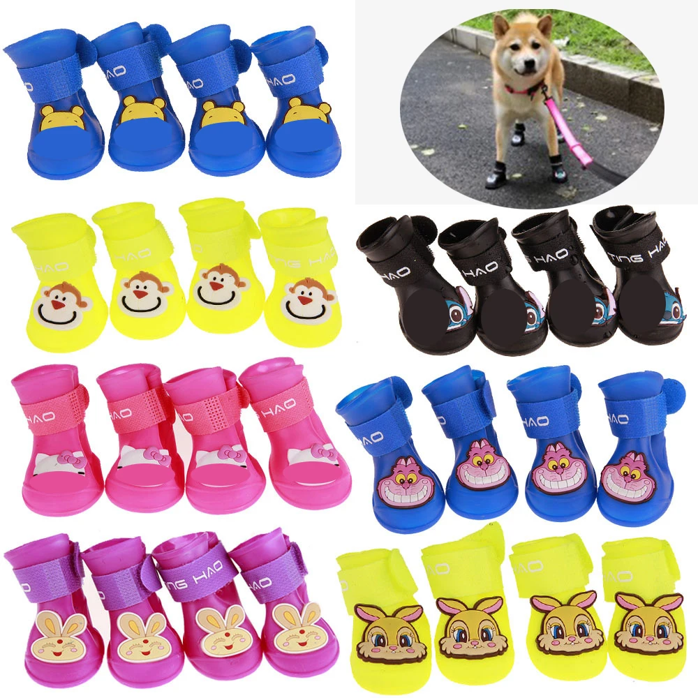 Милые Мультяшные ботинки для дождя маленьких собак кошек кроликов
