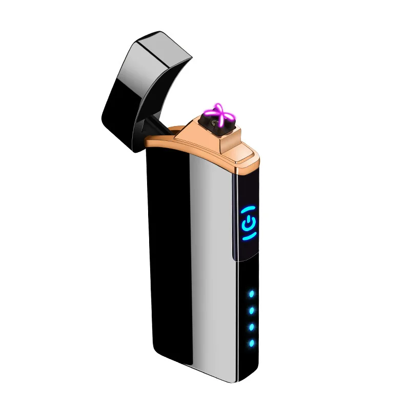 New Electric Double Arc Lighter Charging USB Portable Windproof Touch Sensor with Power Indicator Cigarette lighters | Дом и сад
