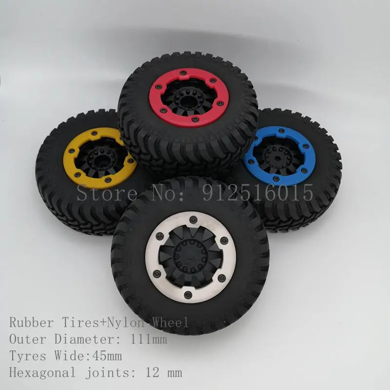4 шт. радиоуправляемые шины 1/10 с шариковым замком набор шин короткого хода 12 мм