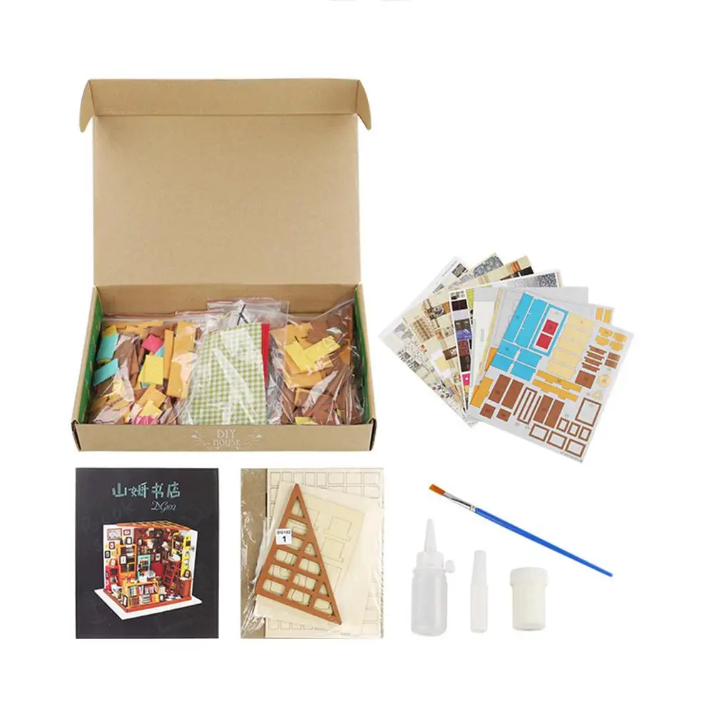 

Children's toy house, mini toy house, mini furniture miniature dollhouse accessories doll house furniture doll house