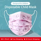 В наличии! 200 шт. маска одноразовая маска для лица 3 Слои детская маска фильтр пыль маска для лица для детей ушной защитная маска