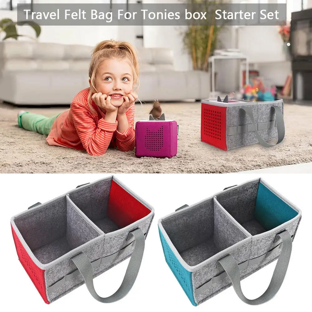 

Пылезащитный чехол из войлочной ткани для путешествий на открытом воздухе, сумка для хранения, Складной футляр для переноски Tonies Toniebox, стар...