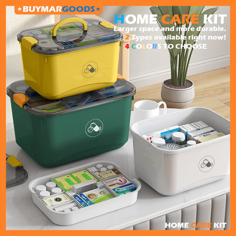 

Portable Medicine Box Home Care Kit Household Large Capacity Family First Aid Mask Container Drugs Storage Emergency Chemical