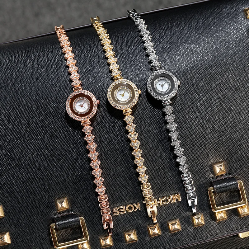 

Diamond Small Dial Spiral Crown Quartz Watch Casual Simple Temperament Watch