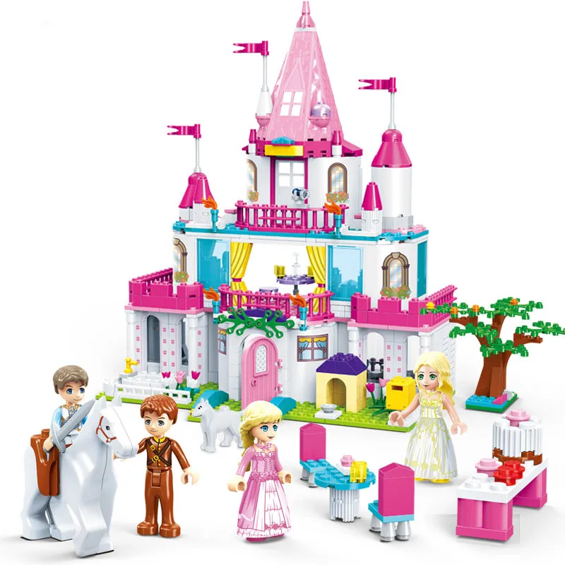 Девушка серии принцесса волшебный замок парк развлечений дворец модель