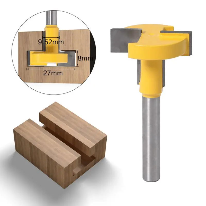 

Milling Cutter 6mm Shank T-Slot T-Track Slotting Router Bit for Woodworking Chisel Cutter Tool