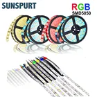 Лента Светодиодная гибкая, 5-20 м, 12 В постоянного тока, 5050, 2835 SMD, RGB, RGBW, WW, 60 светодиодовм