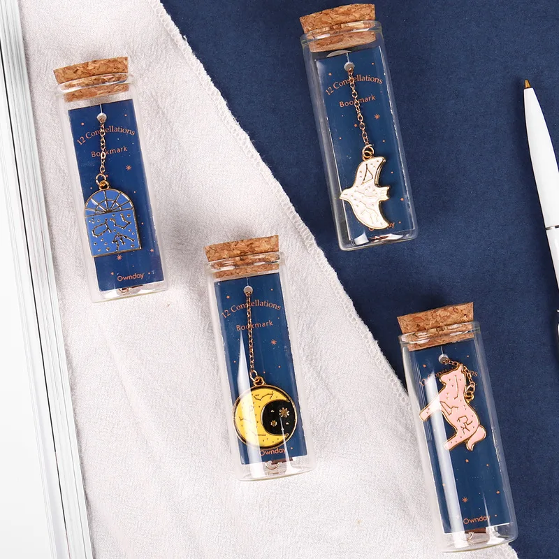 Винтажная металлическая Закладка красивая дрифтинговая бутылка для книг