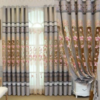 european curtain color woven stitching curtain living room bedroom water soluble embroidery curtain fabric shade curtains