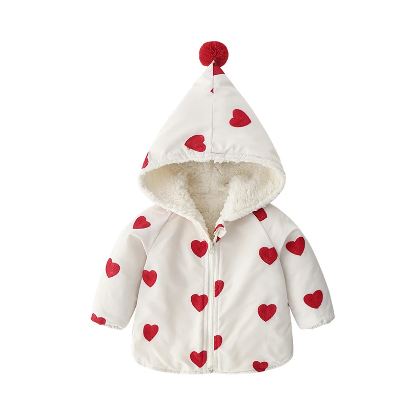 Теплое пальто для маленьких девочек зимняя одежда модная верхняя младенцев с