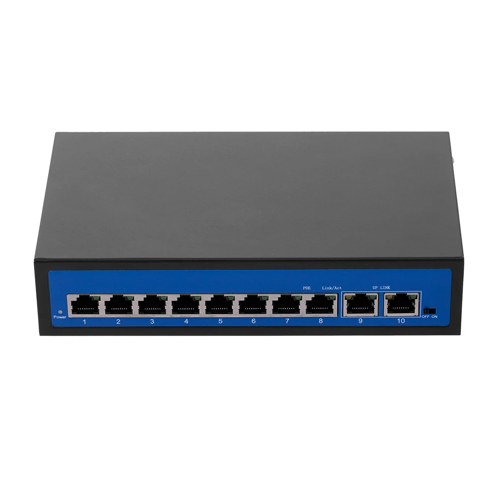 Переключатель X 8 + 2 POE портов Ethernet 0 Гбит/с порта Uplink для беспроводной IP