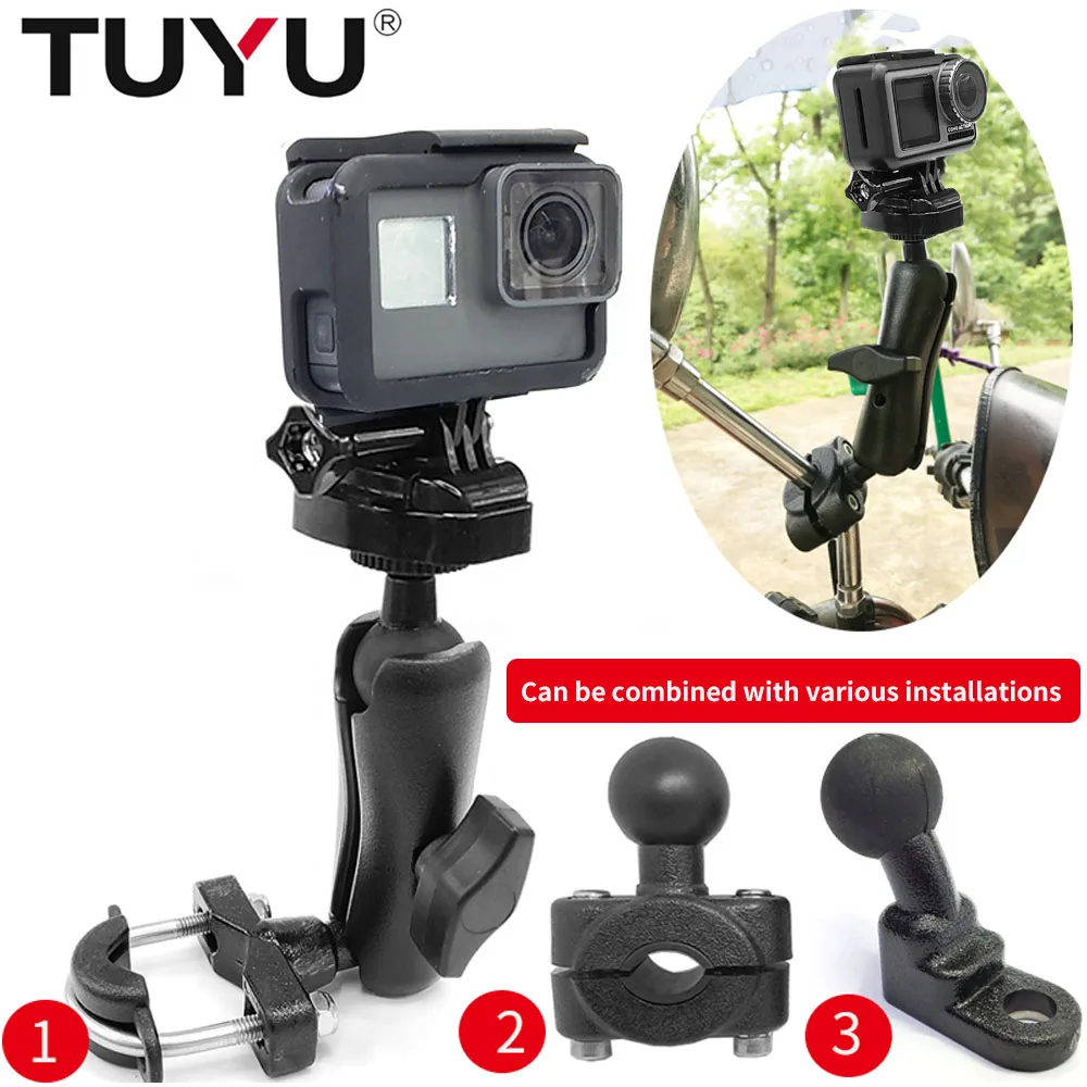 Кронштейн для зеркала заднего вида с фиксированным креплением на руль мотоцикла