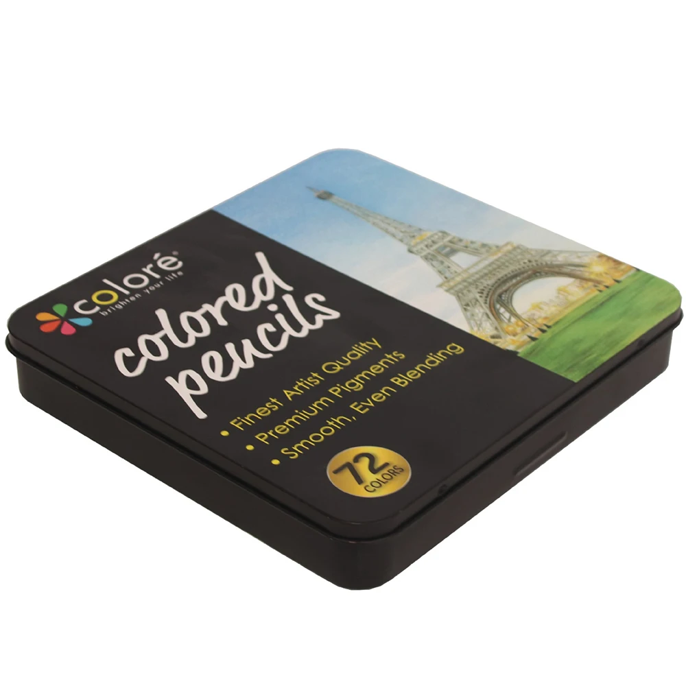 Supplies 72 Colored Pencils Profesional Set for Coloring Books New Improved Premium Artist Soft Series Lead with Vibrant Colors |