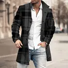 Мужская однобортная приталенная куртка, теплая длинная куртка на каждый день, Осень-зима, 2021