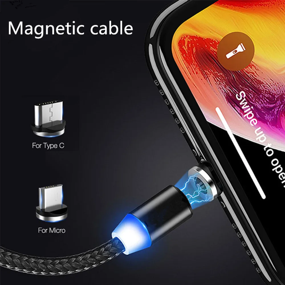 Магнитный USB кабель для быстрой зарядки QC 3 0 зарядное устройство Samsung Huawei y6 prime y7 y5