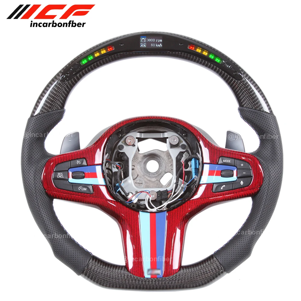 

Carbon Fiber LED Steering Wheel for BMW 1 3 5 7 8 Series X3 X5 M Series