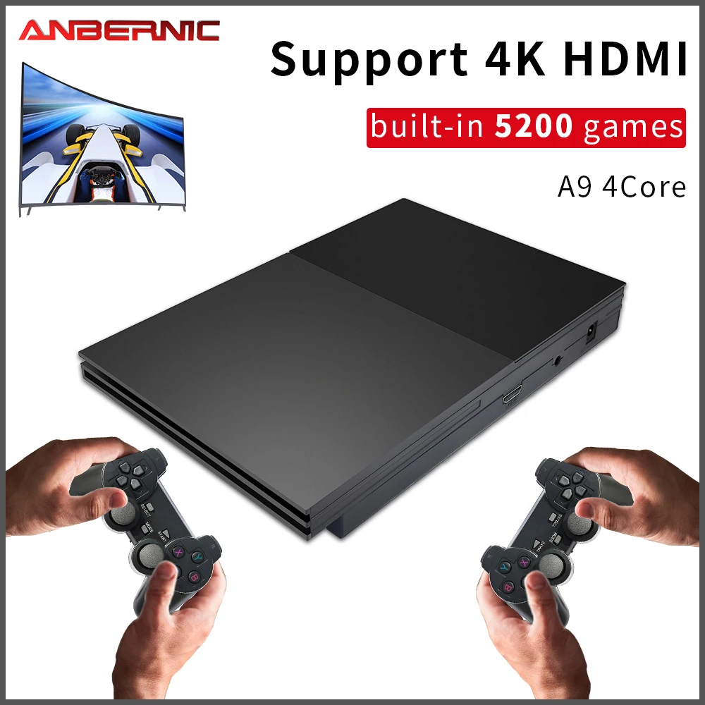 

Anbernic PAP Ⅱ Black Retro Video Game Console Support 4K HDMI Out Family TV Game Box Built in 5200 Games Gift for Kids