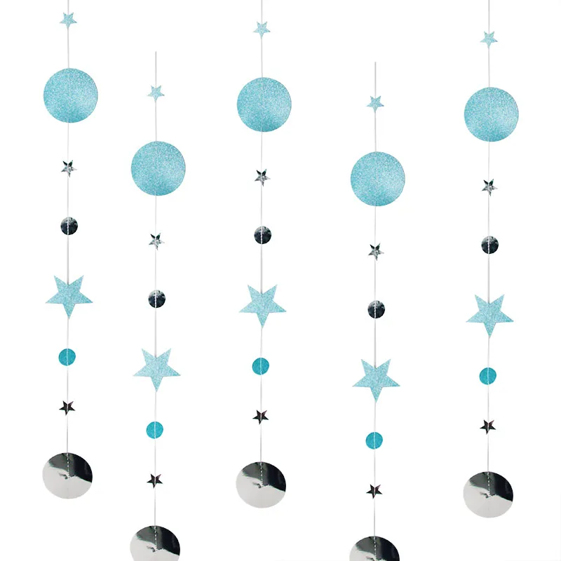 

Rose Gold Shiny Disc Star Pendant Celling Hanging Ceiling Birthday Party Decoration Girl room decorations Performance Decoration