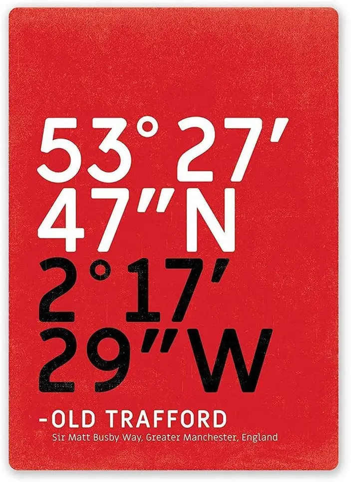 

Металлический Настенный знак нет бренда Old Trafford, оловянные предупреждающие подвесные знаки, искусство, постер, живопись
