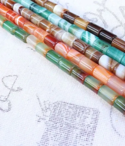 

Natural Stone 8*12MM peacock Agates cylinder Shape Beads Strand For Jewelry Making bracelet gfh5d