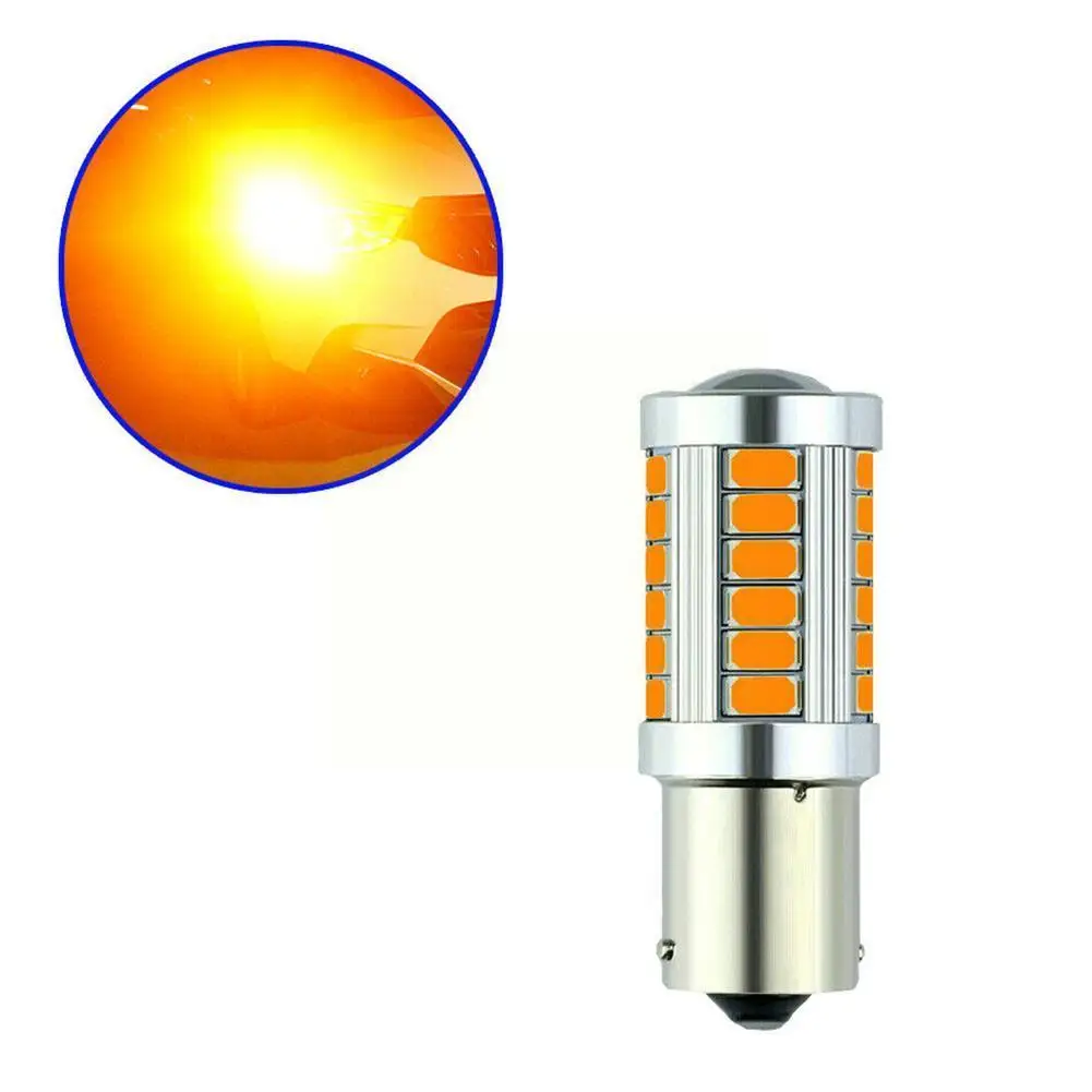 1 шт. 1156py 7507 Py21w Bau15s 33 Smd 5630 5730 Светодиодная желтая автомобильная лампа передний