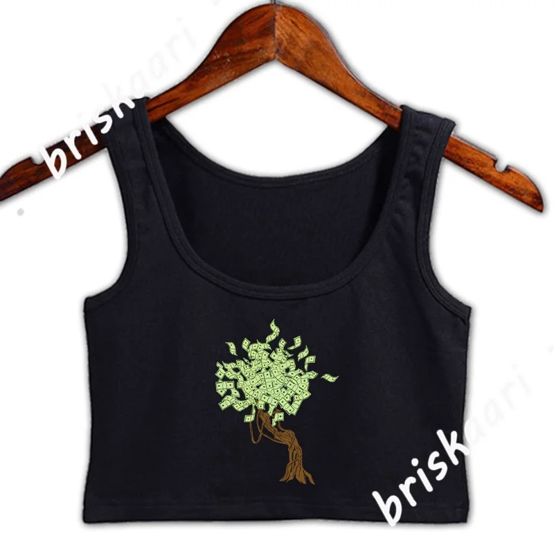 

Кроп-Топ женский весенне-осенний с круглым вырезом