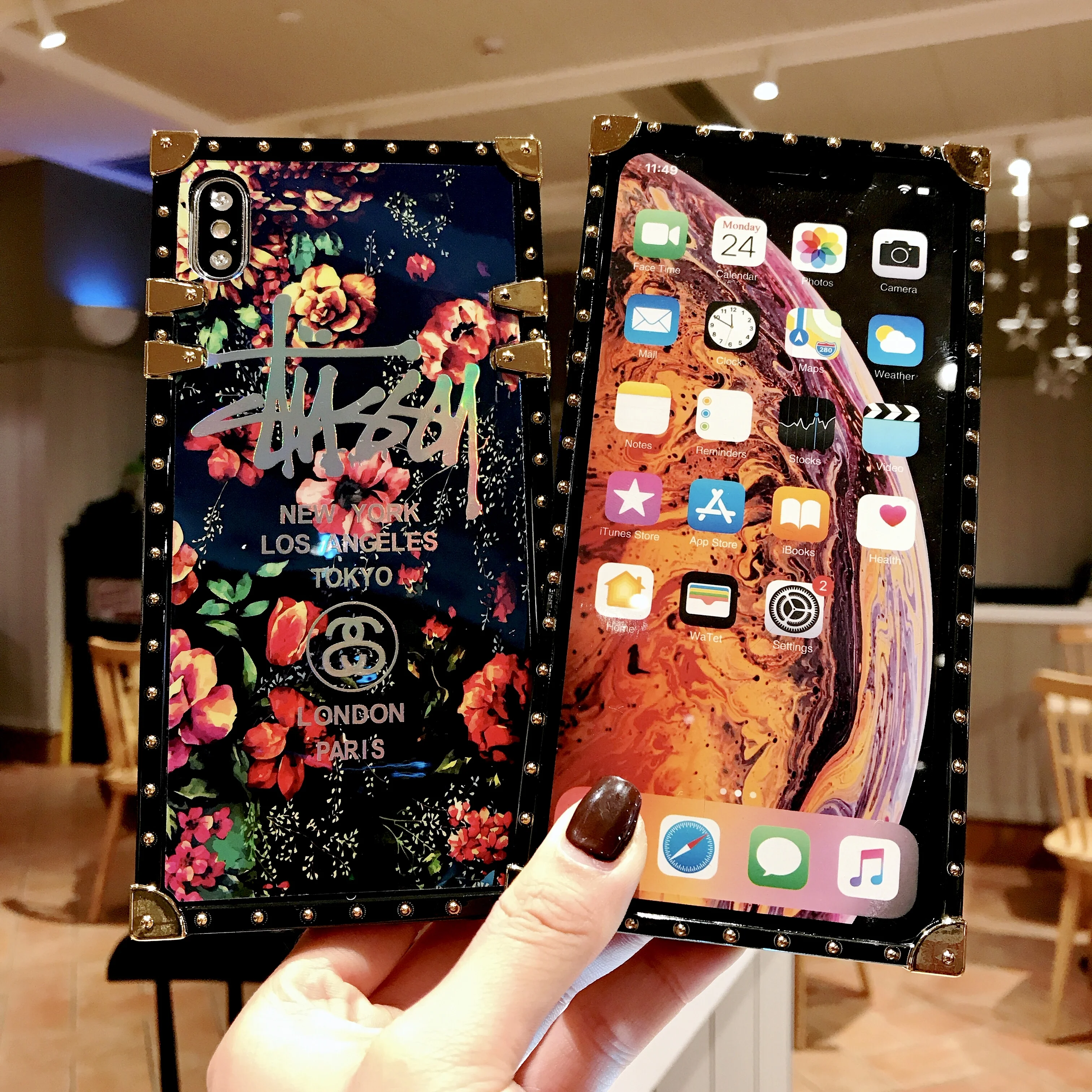 Роскошный Blu-Ray розовый цветок набор для millet redmi7 note7 квадратный чехол телефона