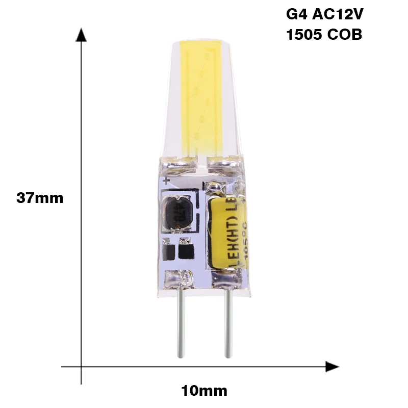 ACDC12V G4 COB 1505 Bombillas светодиодный светильник G9 G4 E14 220 в 3 Вт лампада G4 Светодиодный светильник 2 Вт AC DC 12 В лампы с cob-светодиодами заменить 25 Вт галогенные лампы - Испускаемый цвет: ACDC12V G4 COB 1505