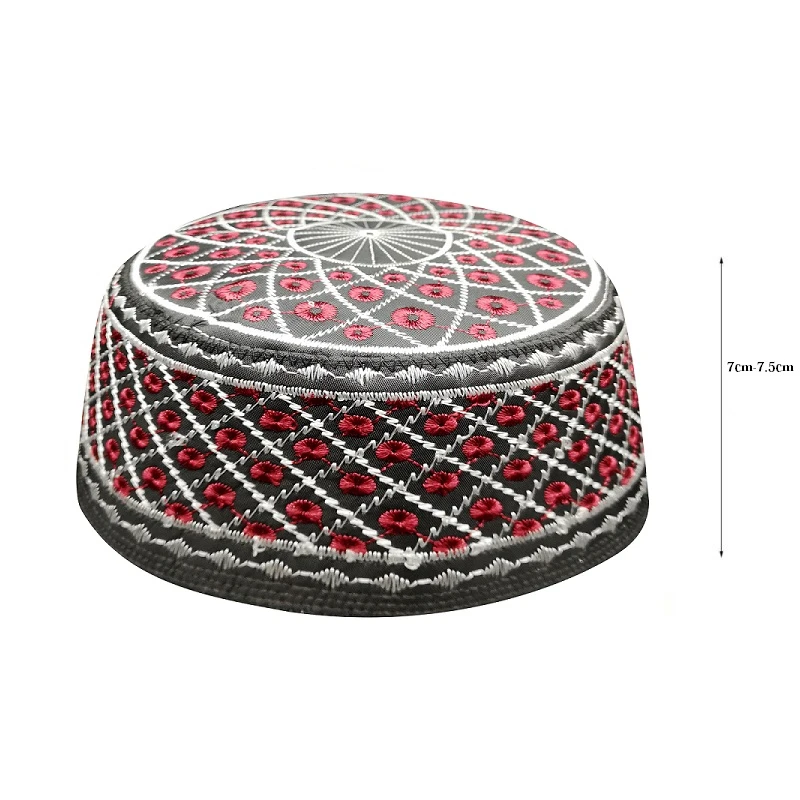 Индия красный черный Kippah мусульманские молитвенные шапки для мужчин Yarmulke шляпы