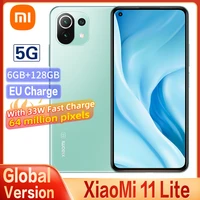 global version xiaomi mi 11 lite 5g smartphone ram6gb rom128gb snapdragon 780g amoled full screen 64mp 4250mah battery with nfc