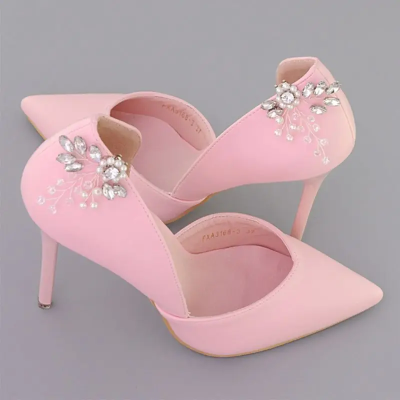 Зажим Стразы для обуви жемчуг сделай сам женская обувь элегантные украшения на