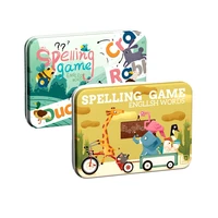 long card spelling games for kids alphabet puzzle game toy set develops vocabulary and spelling skills toys for kids toddlers