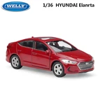 WELLY 1:36 Масштаб Модель автомобиля HYUNDAI Elanrt литая модель игрушечного автомобиля тянуть назад сплав автомобиль игрушечный Металлический Игрушечный Автомобиль для детей Коллекция подарков