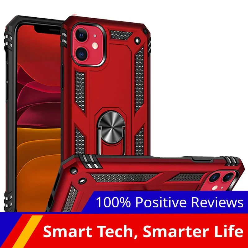 Чехол с магнитным кольцом держателем для iPhone 12 11 Pro Max XS XR X SE 2020 6 6S 7 8 Plus 7|Бамперы| |