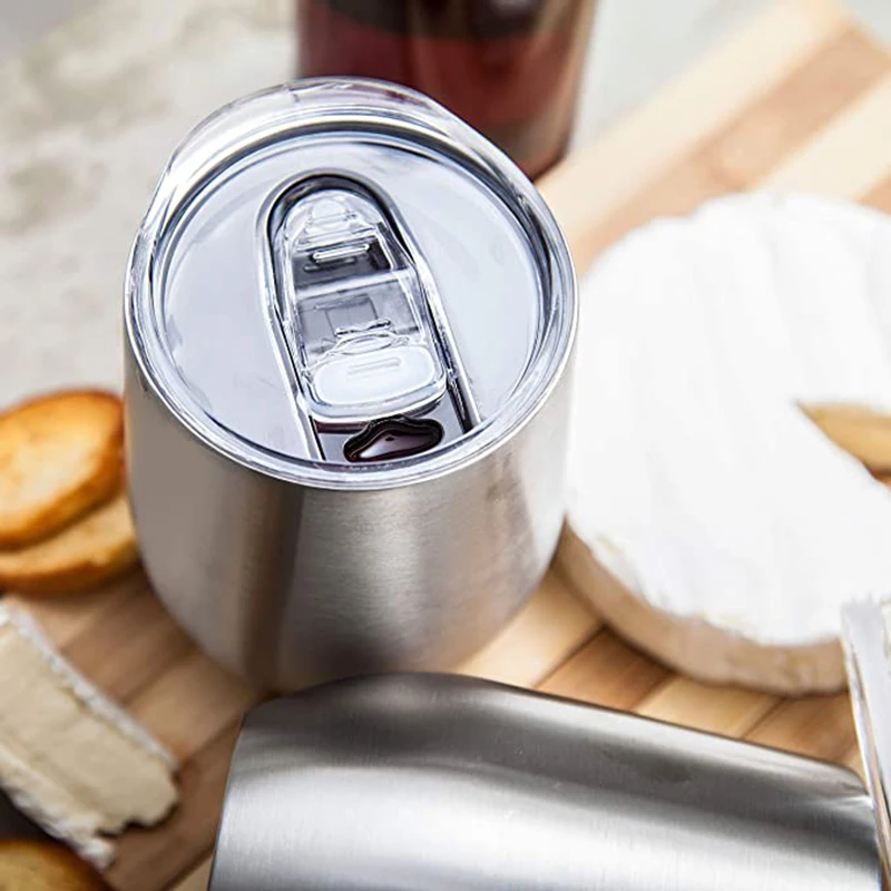 12 унций винный бокал без ножки с печатным ярлыком закрытые крышки