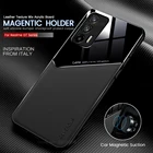 Роскошный автомобильный магнитный держатель кожаный чехол для Realmi Relme Kingdom GT Neo Slim Hard Shockpoof Coque Realme GT Master Explore 5G Fundas