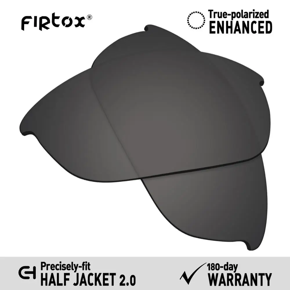 Black-Polarized Firtox настоящие поляризованные Сменные рассеиватели UV400 для солнцезащитных очков-половина Куртки Окли 2,0 OO9144(Только Совместимые линзы)-несколько - Цвет линз: Black-Polarized