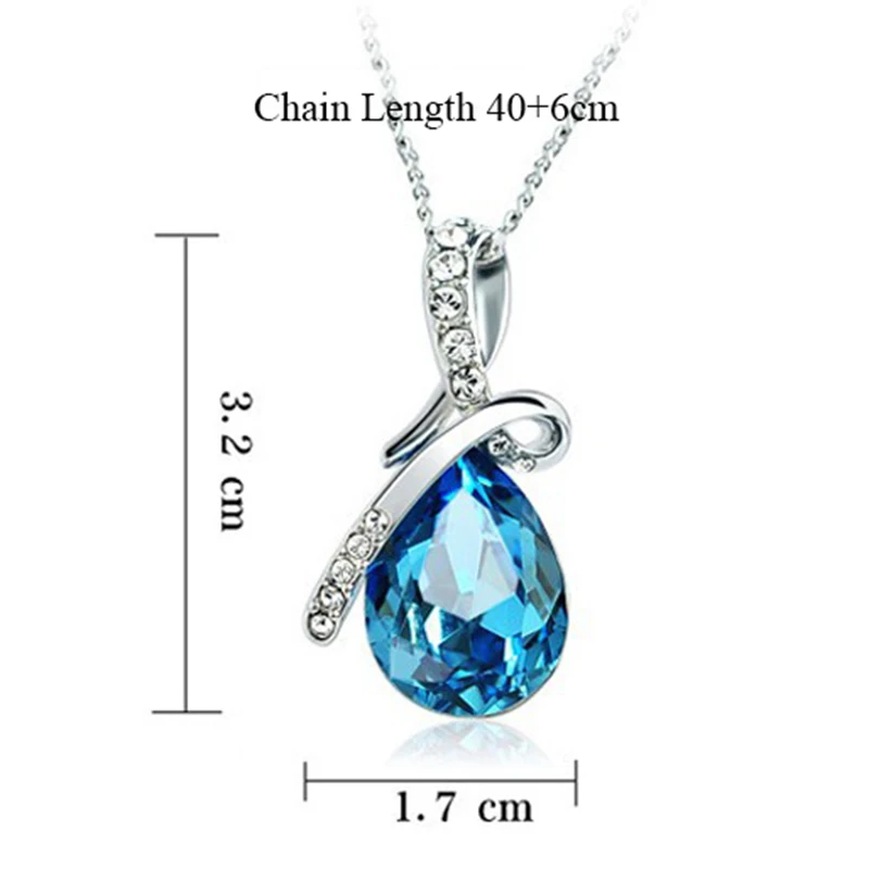 Ангел слеза кристалл ожерелье Мода вечная вода ювелирные изделия для женщин