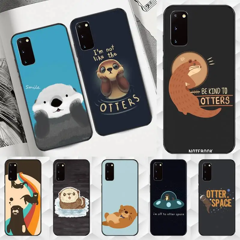 

Cute Cartoon Otter Phone Case TPU For Samsung S6 S7 S8 S9 S10 plus S20 S21 S30ultrs Fundas Cover coque