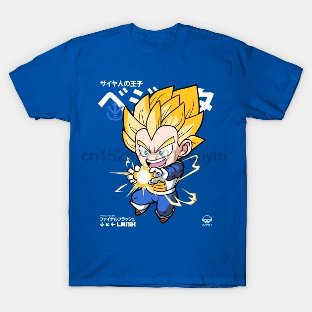 Men tshirt Chibi Final Flash Vegeta T Shirt Printed tees top| |