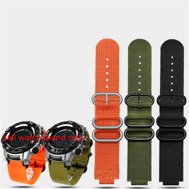 

Ремешок нейлоновый для наручных часов, черный модифицированный холщовый браслет для часов C-Asia PRG-260 270 3500 5000, 18 мм