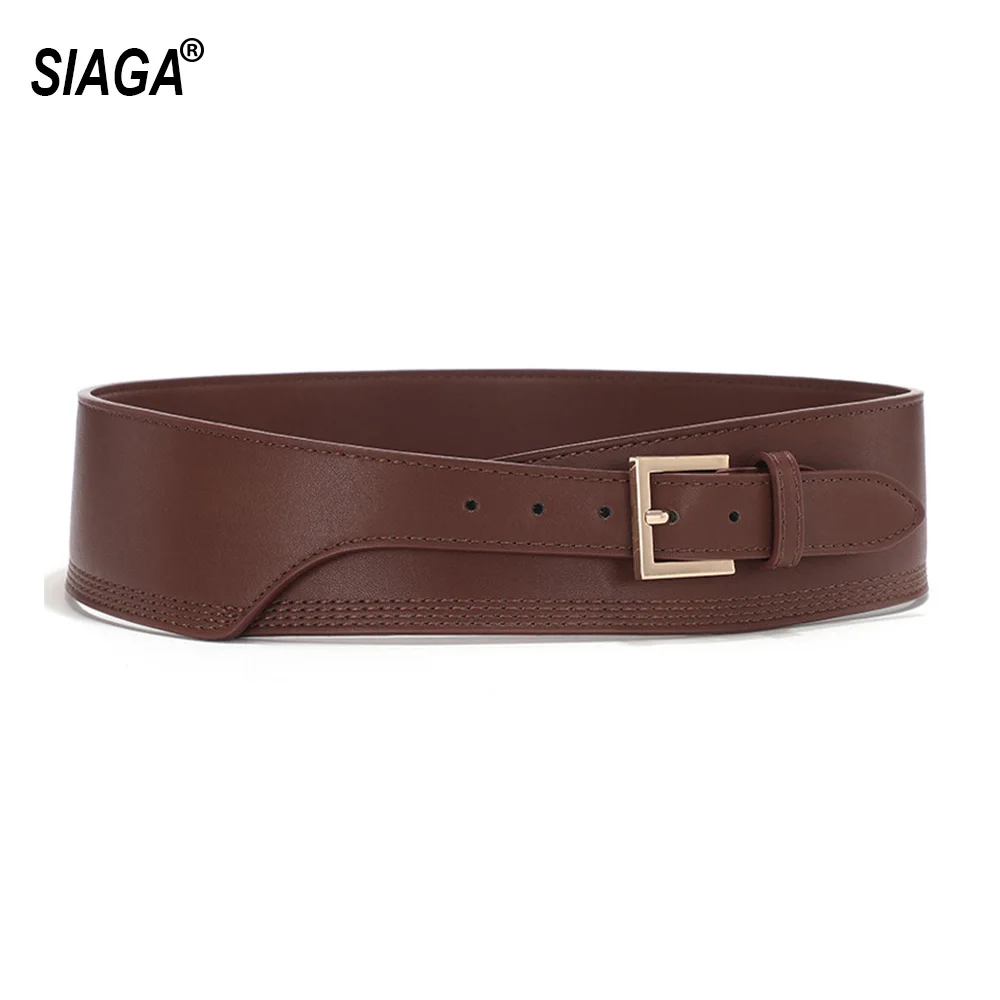 

Women's New Design Retro Overcoat Decorative PU Leather Girdle Cummerbunds Belts for Women Fashion Waistband Belt AK014