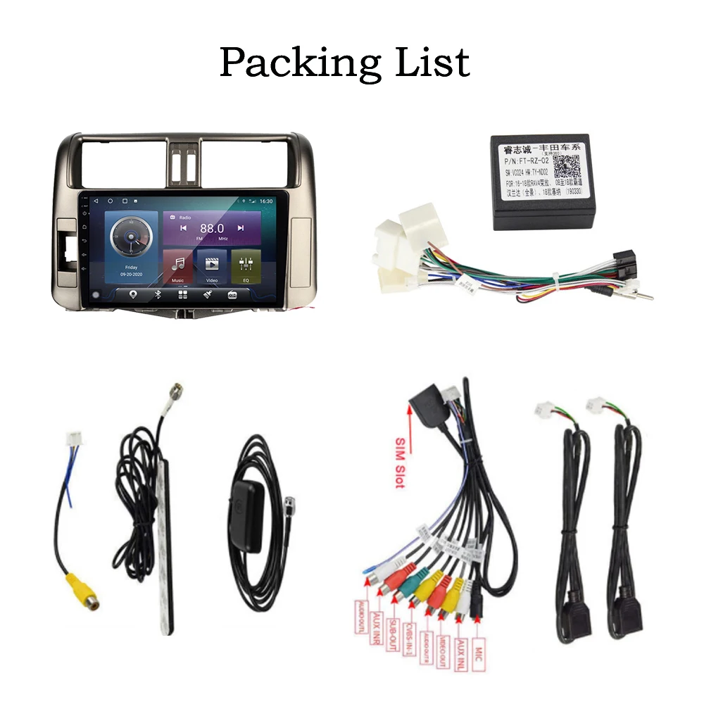 

QNavi 8-Core 6GB+128GB Android 10.0 Car Radio Multimedia Video Player Navigation GPS For Toyota Land Cruiser Prado 150 2010-2013