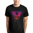 Футболка Synthwave с ретроволновой эстетикой для мужчин и женщин, качественные Смешные рубашки, летняя футболка для мальчиков, эстетическая одежда