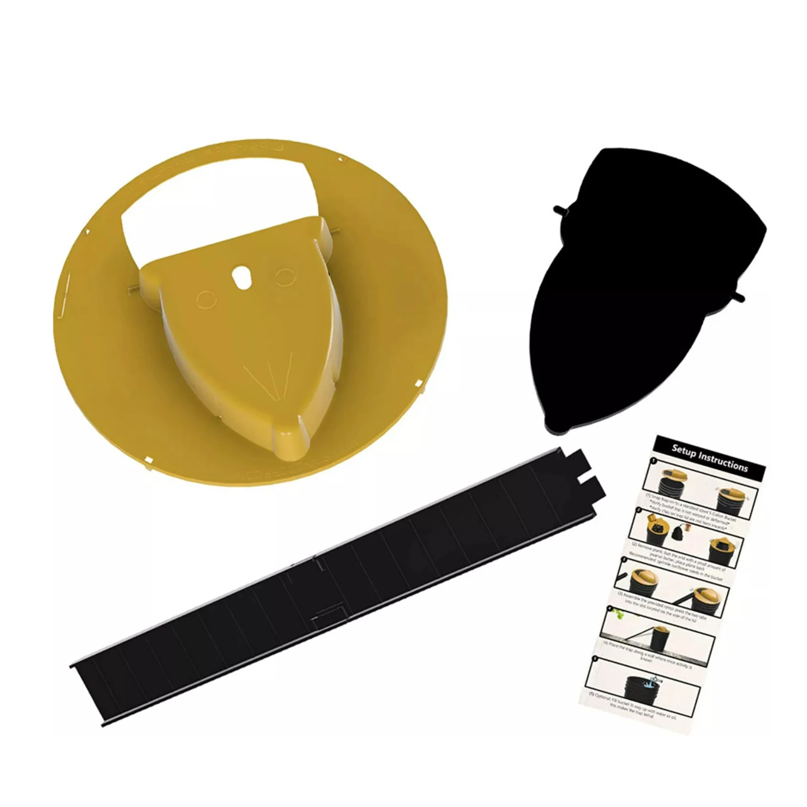 

Flip N Slide Bucket Lid Mouse Trap Flip and Slide Trap Door Style Mouse Trap for Indoor Outdoor Auto Reset Multi Catch INTE99